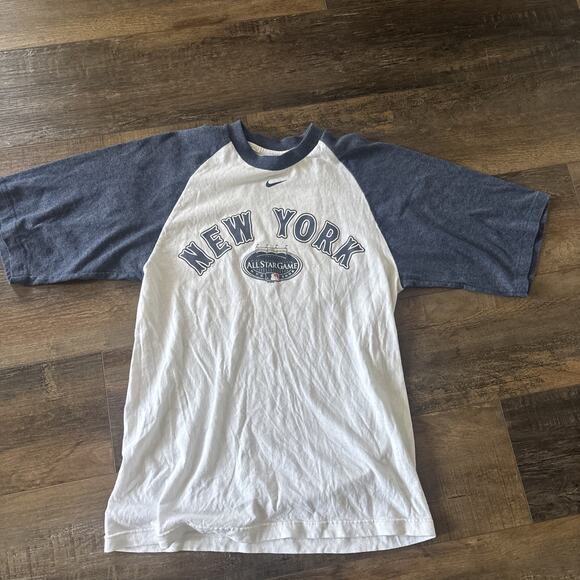 New York All Star Game 2008 Nike T-shirt Small Raglan Vintage - Picture 1 of 2